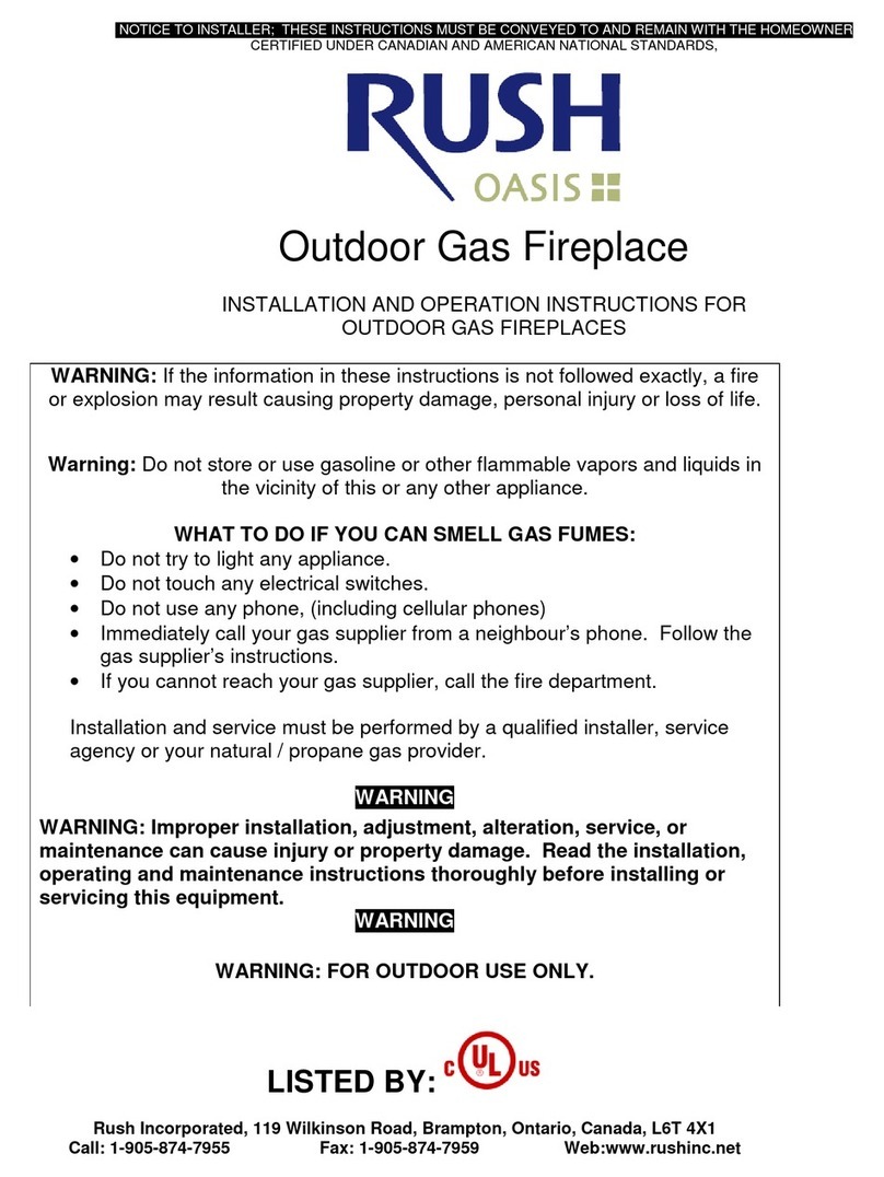 Rush V-1000 Installation and operation instructions
