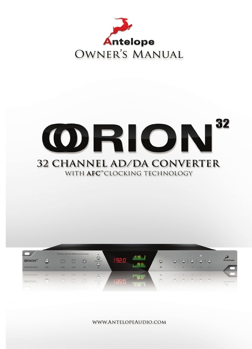 Antelope Orion User manual