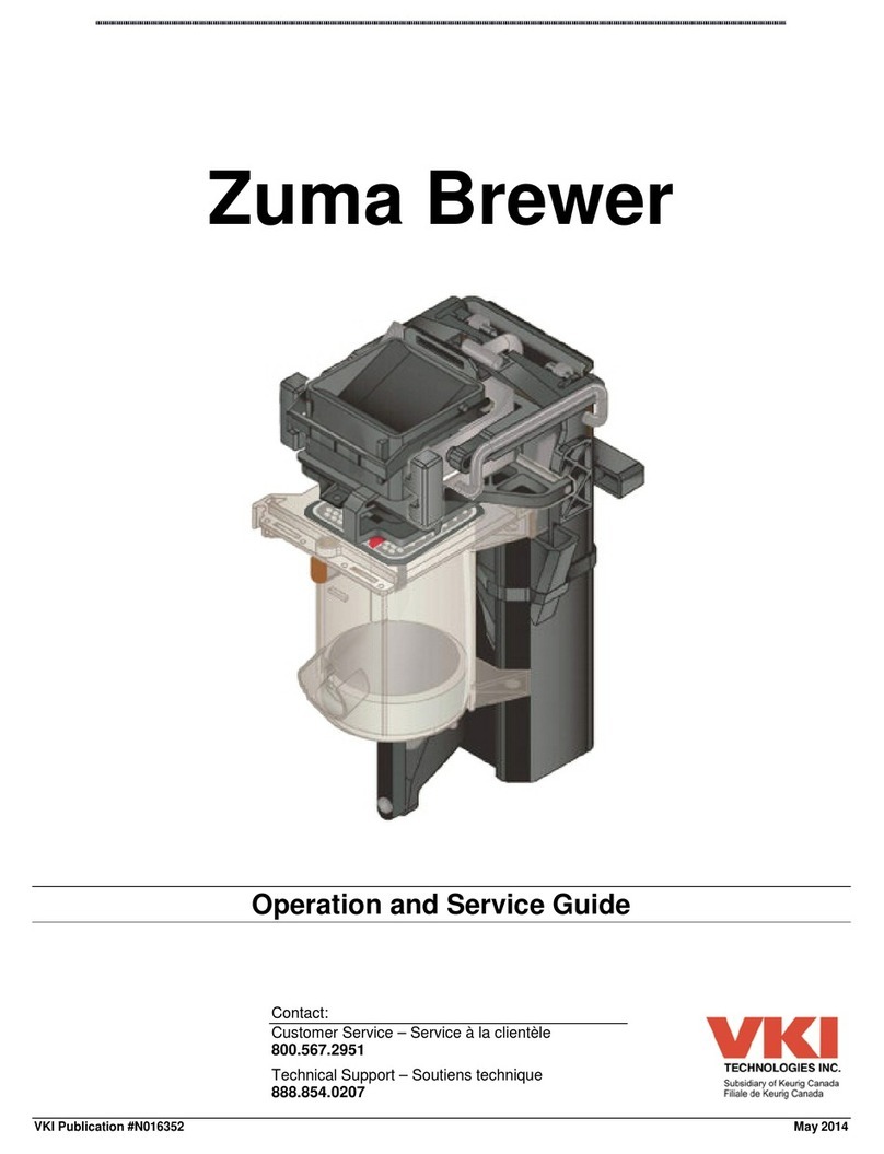 VKI Technologies Zuma Brewer Operation and service guide