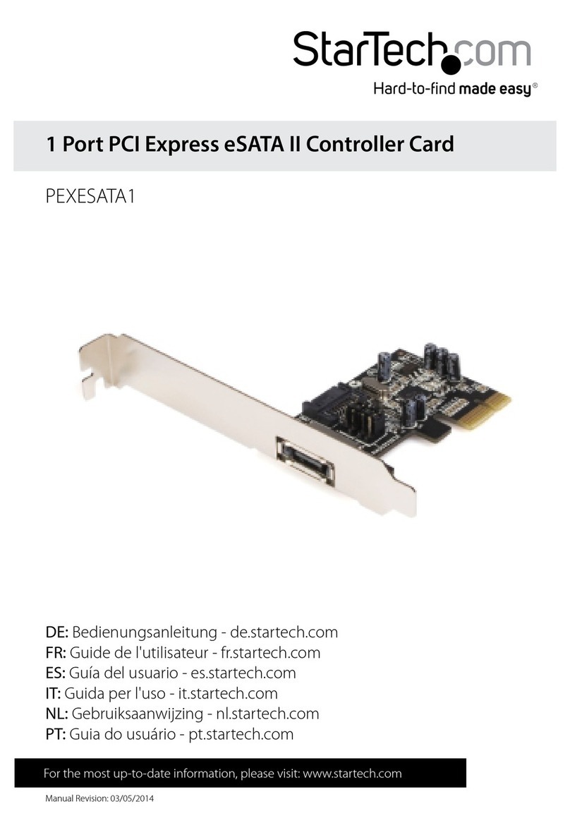 StarTech.com PEXESATA1 User manual