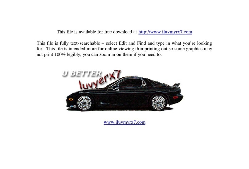 Mazda 1983 RX7 User manual