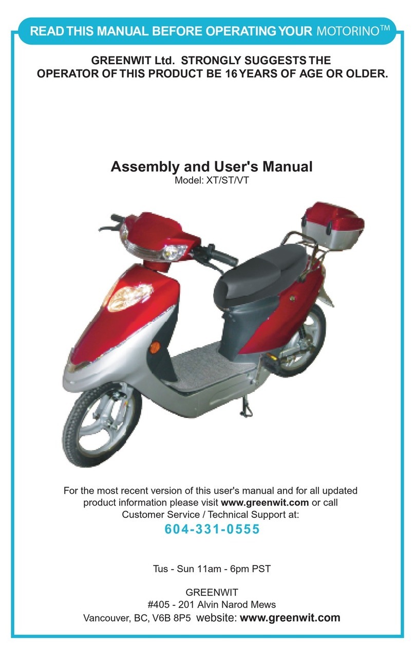 Greenwit XT Use and care manual
