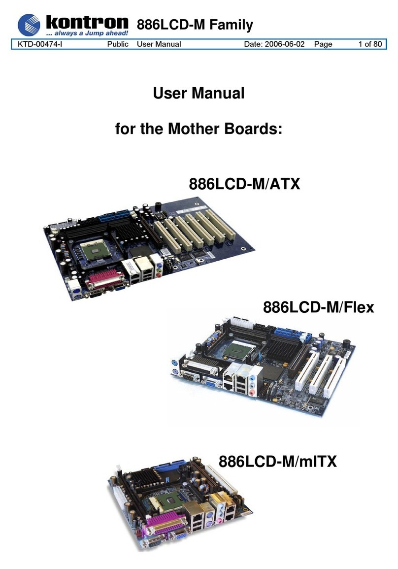 Kontron 886LCD-M/ATX User manual