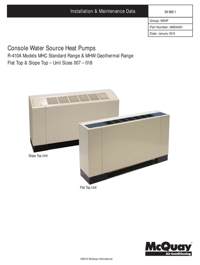 McQuay MHC Standard Range Instruction Manual
