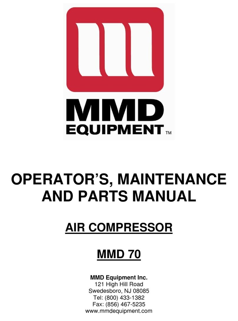 MMD Equipment MMD 70 Operator, maintenance and parts manual
