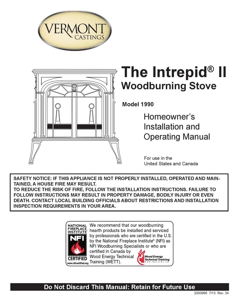 Vermont Castings The Intrepid II 1990 Installation and operating manual