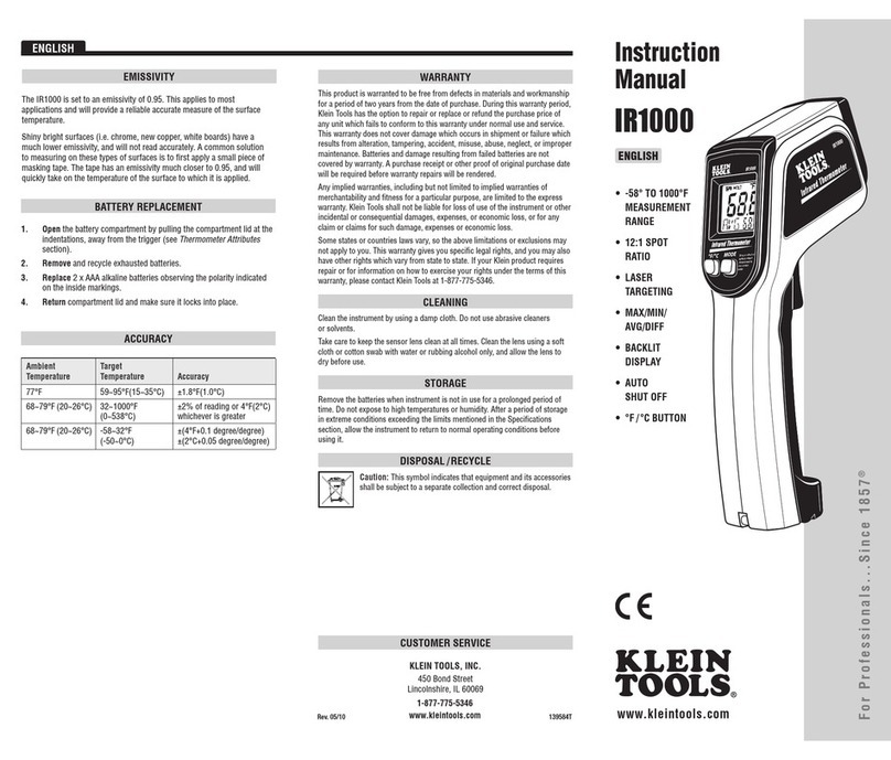 Klein Tools IR1000 instruction manual