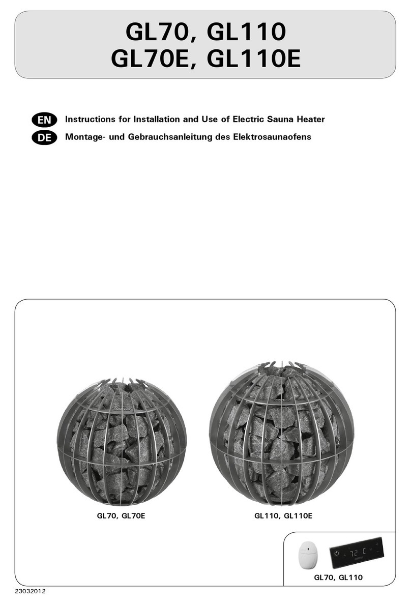 Harvia GL70 Instructions for installation and use