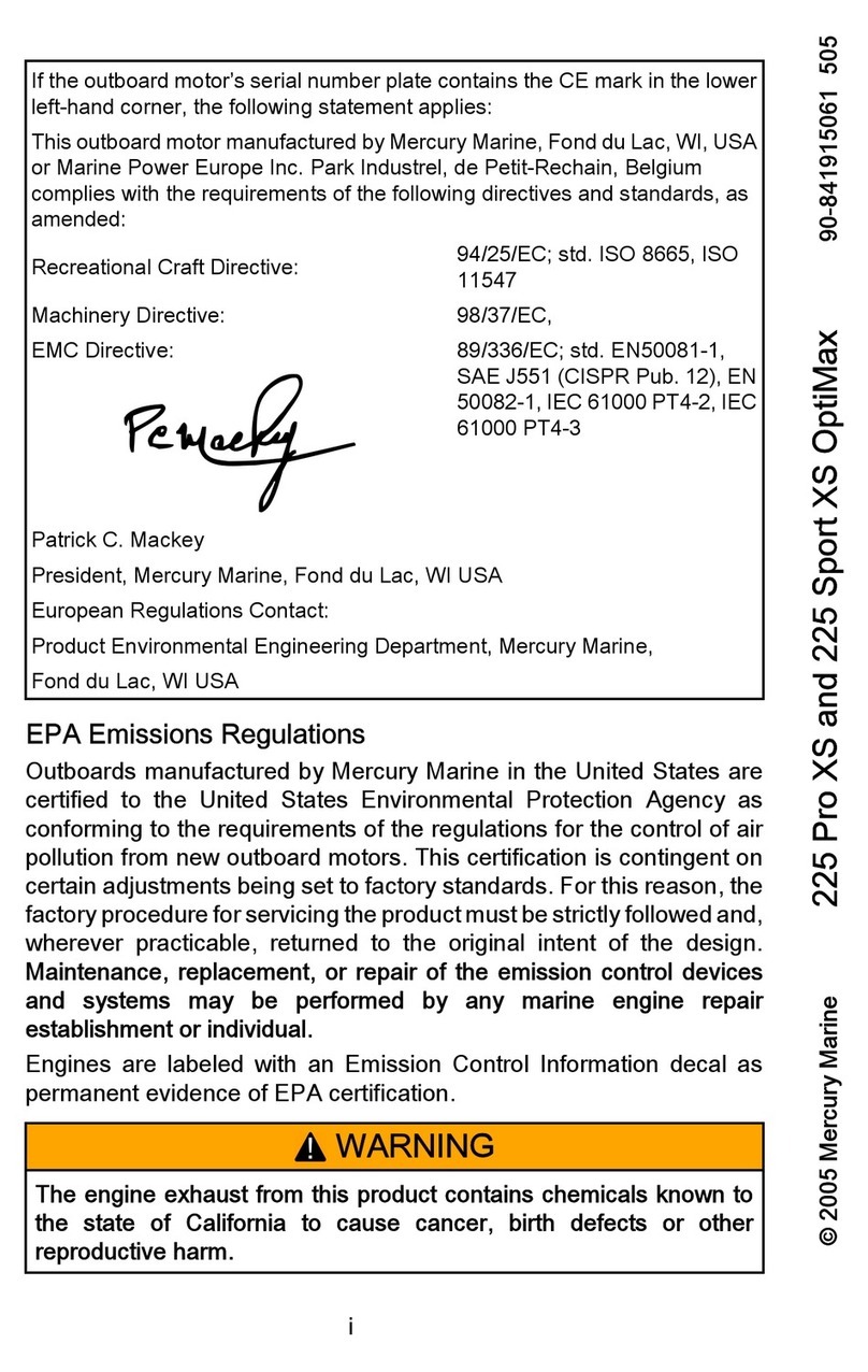 Mercury OptiMax 225 Pro XS User manual
