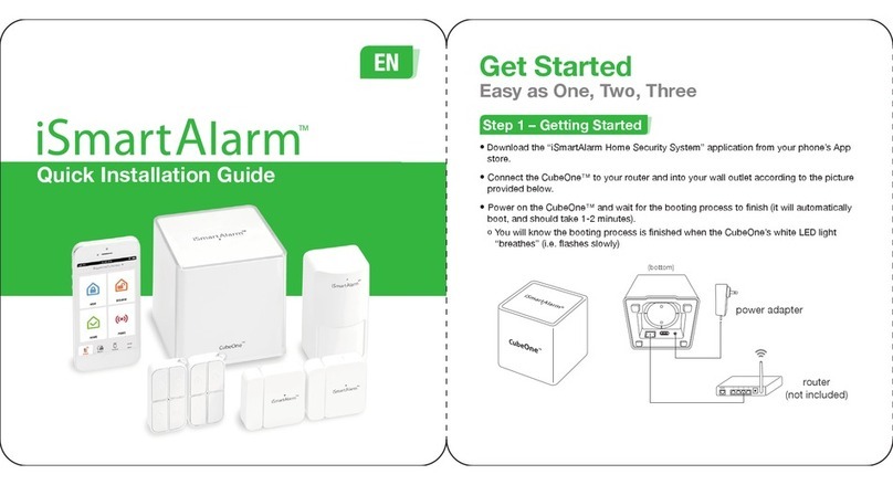 iSmartAlarm CubeOne Quick installation guide