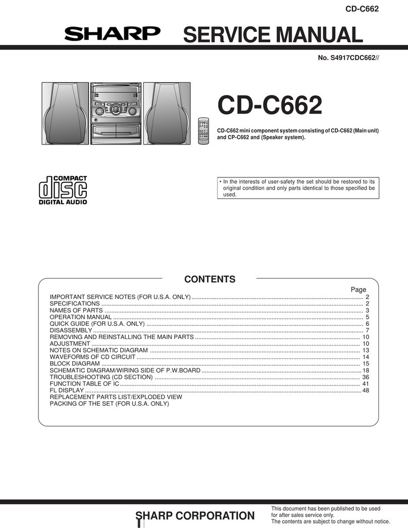 Sharp CD-C662 User manual