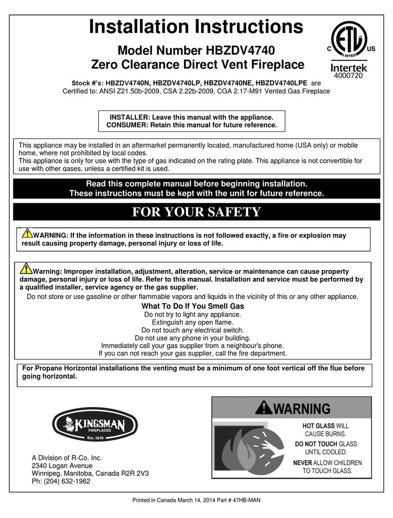 Kingsman HBZDV4740 User manual