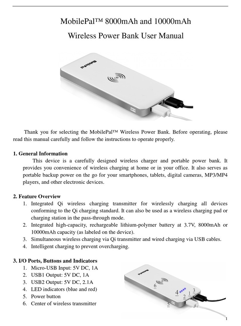 MobilePal MobilePal 8000mAh user manual