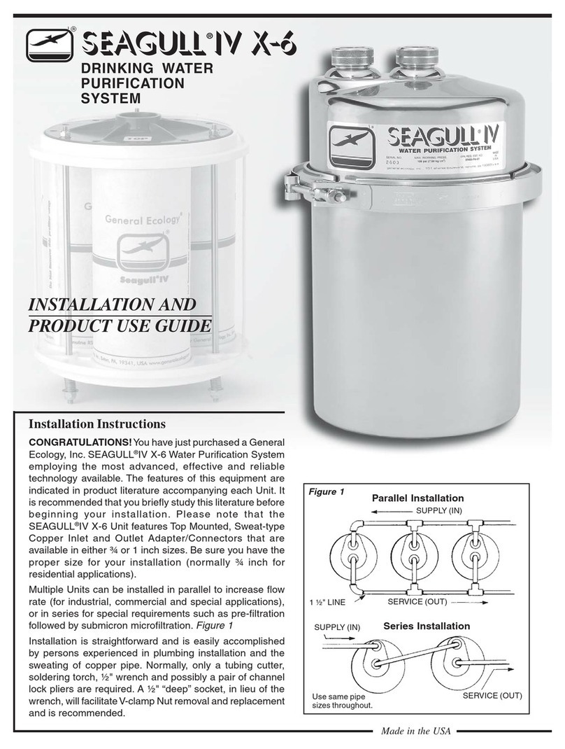 GENERAL ECOLOGY Seagull IV X-6 Installation and use guide GENERAL ECOLOGY Seagull IV X-6 Installation and use guide