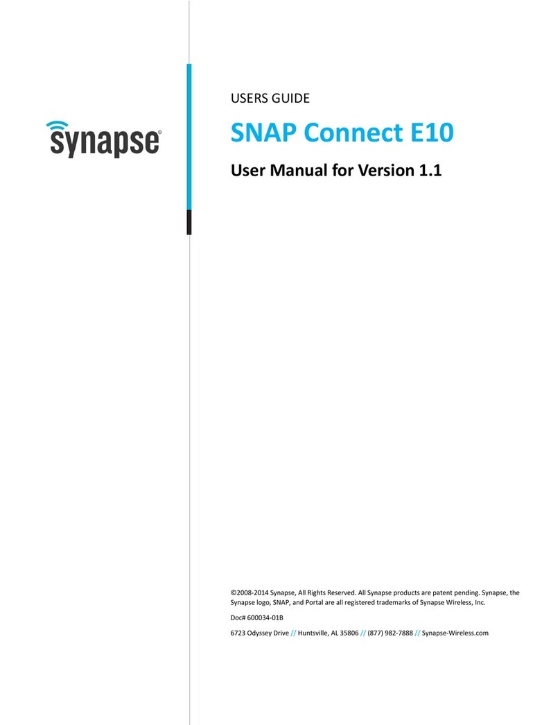 Synapse SNAP Connect E10 User manual