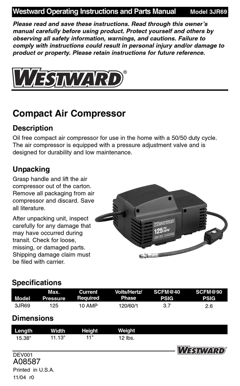 Westward 3JR69 Operating and parts manual