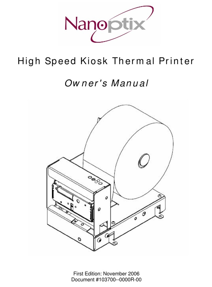 Nanoptix High Speed Kiosk Thermal Printer owner's manual