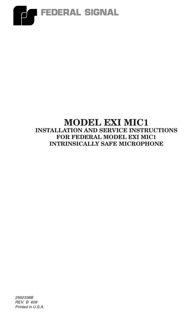 Federal Signal Corporation EXI MIC1 Installation and service instructions