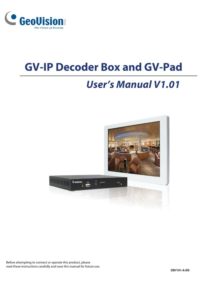 GeoVision GV-IP Decoder Box User manual