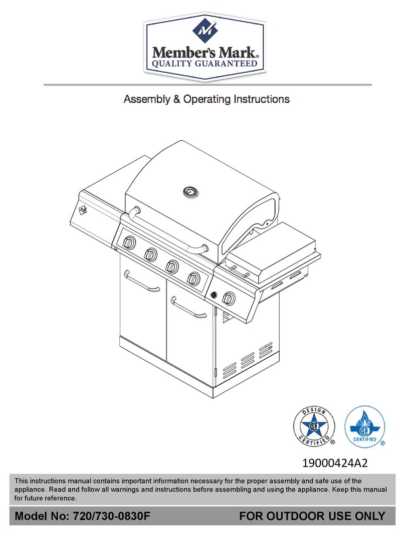 Members Mark 720-0830F Assembly & operating instructions