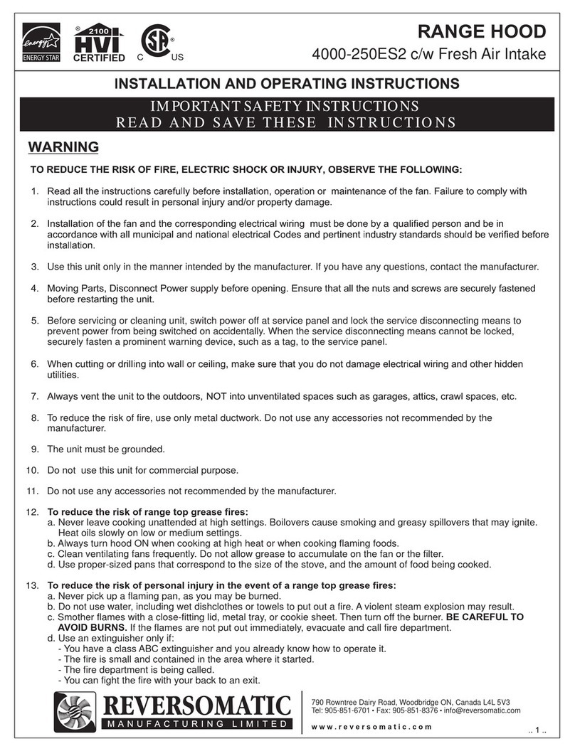 Reversomatic 4000-250ES2 Installation and operating instructions Reversomatic 4000-250ES2 Installation and operating instructions