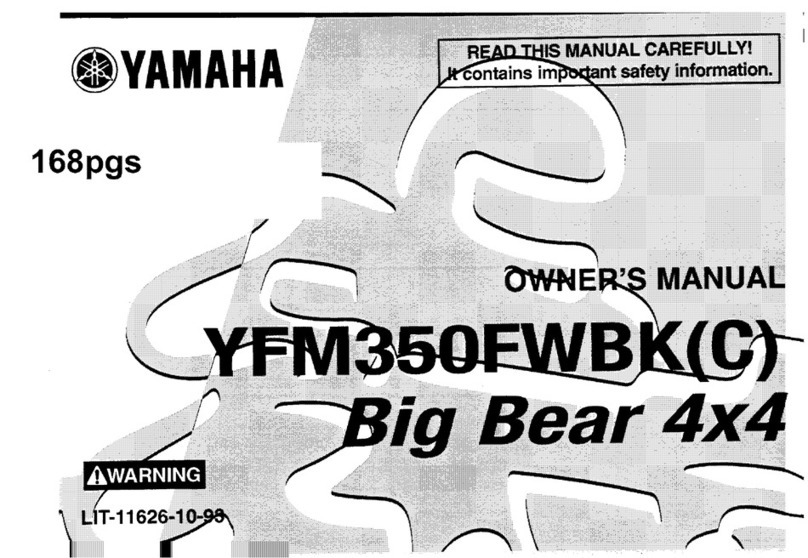 Yamaha YFM350FWBK(C) owner's manual