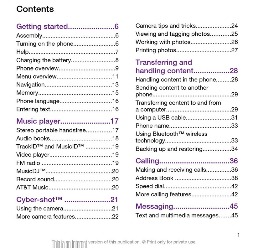 Sony Ericsson C905a Cyber-shot User manual Sony Ericsson C905a Cyber-shot User manual