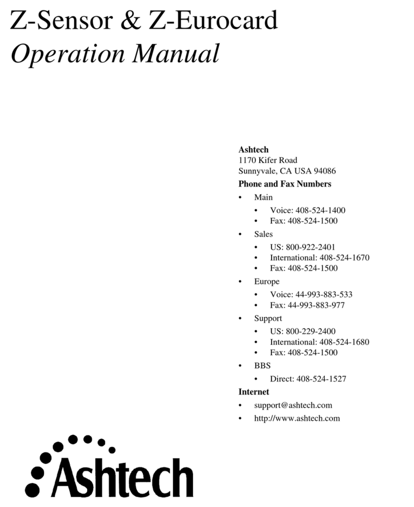 ashtech Z-sensor User manual