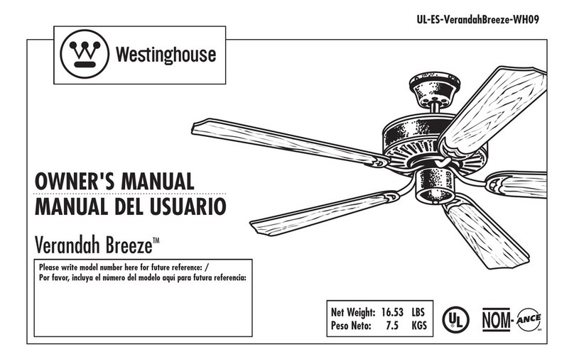 Westinghouse UL-ES-VerandahBreeze-WH09 User manual