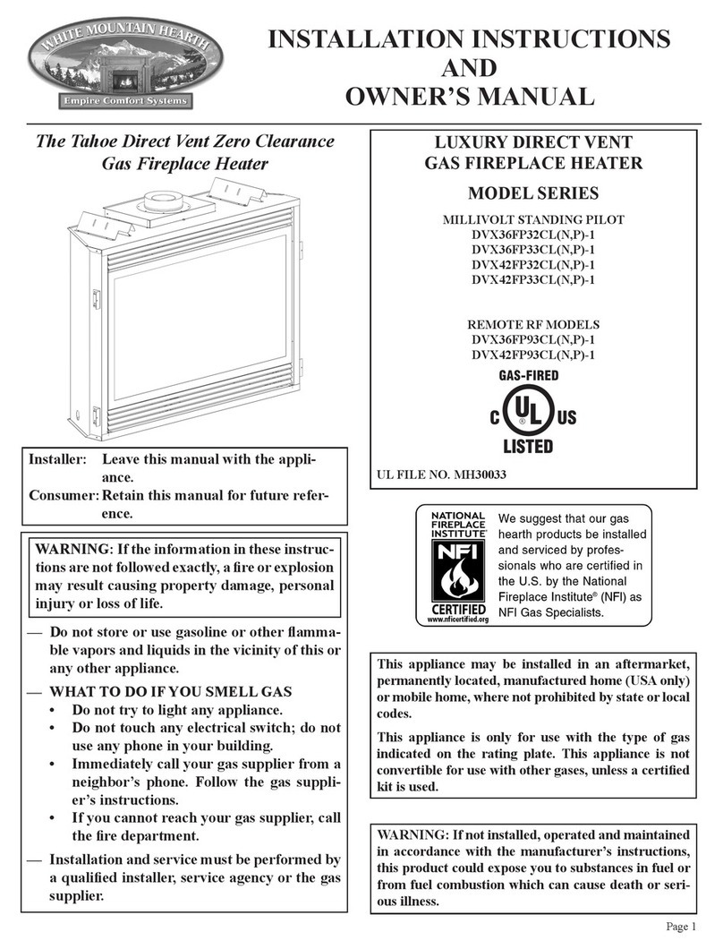 White Mountain DVX36FP32CL(N Installation instructions and owner's manual White Mountain DVX36FP32CL(N Installation instructions and owner's manual