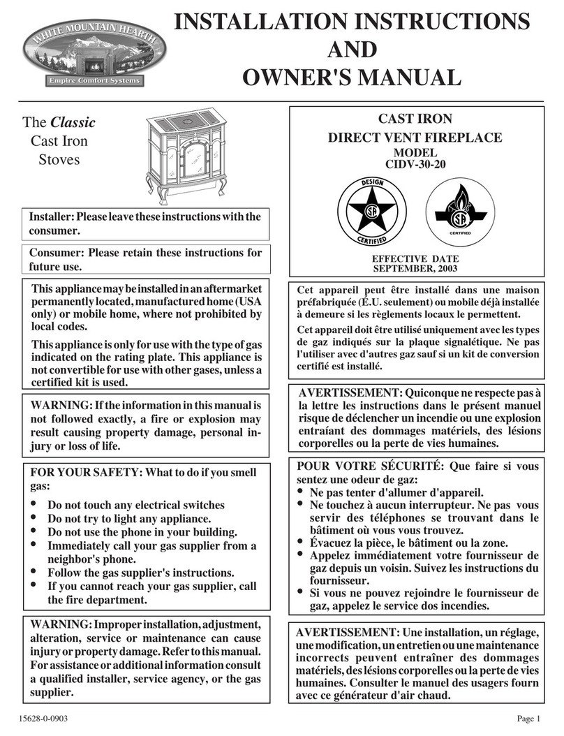 White Mountain Classic CIDV-30-20 Quick start guide