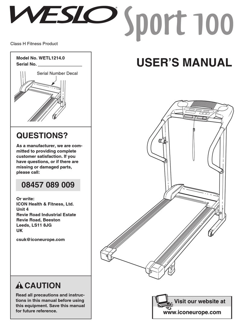 Weslo WETL1214.0 user manual