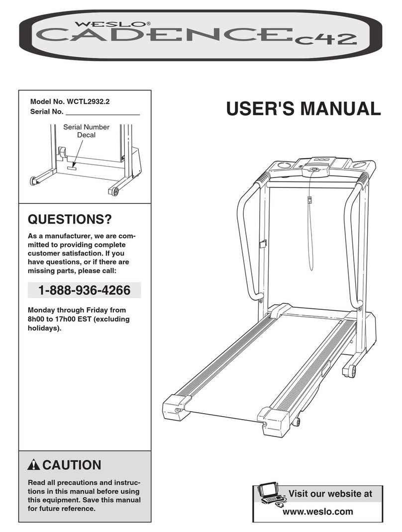 Weslo WCTL2932.2 User manual