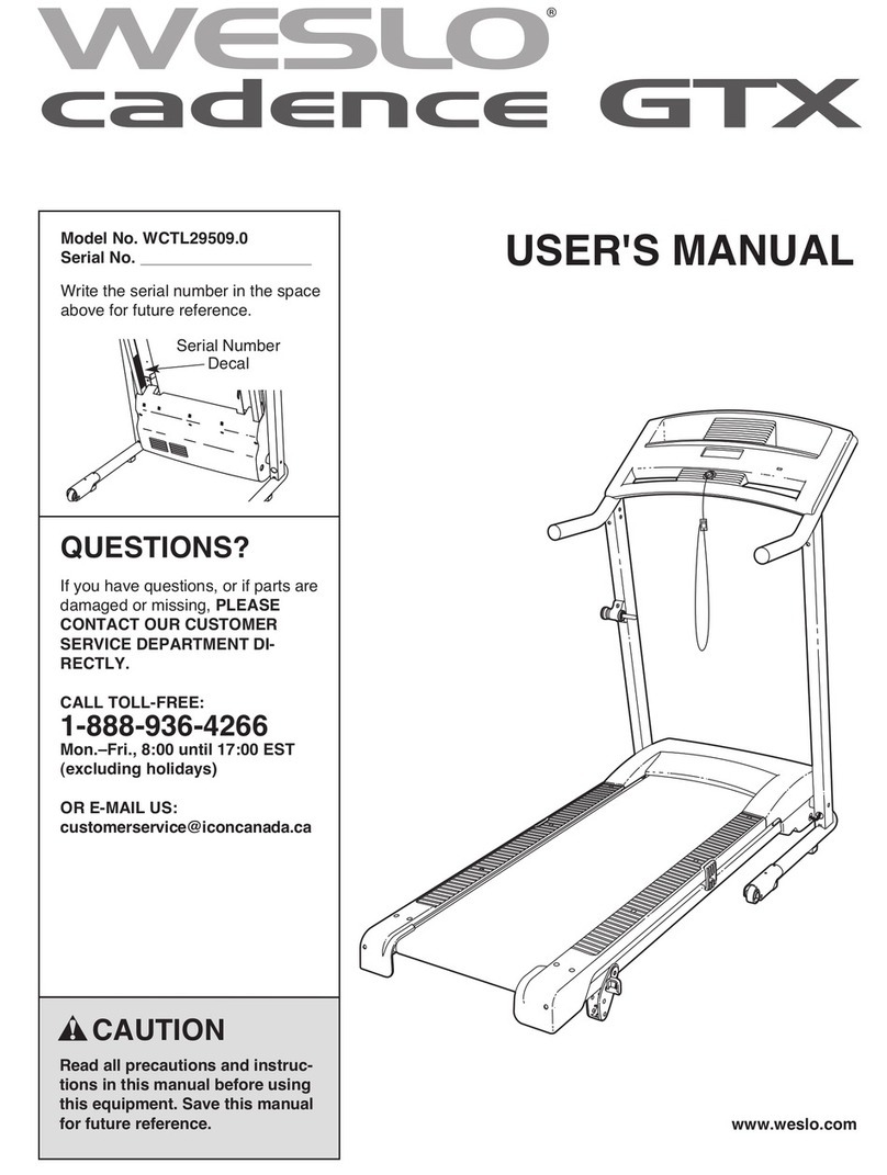 Weslo WCTL29509.0 User manual
