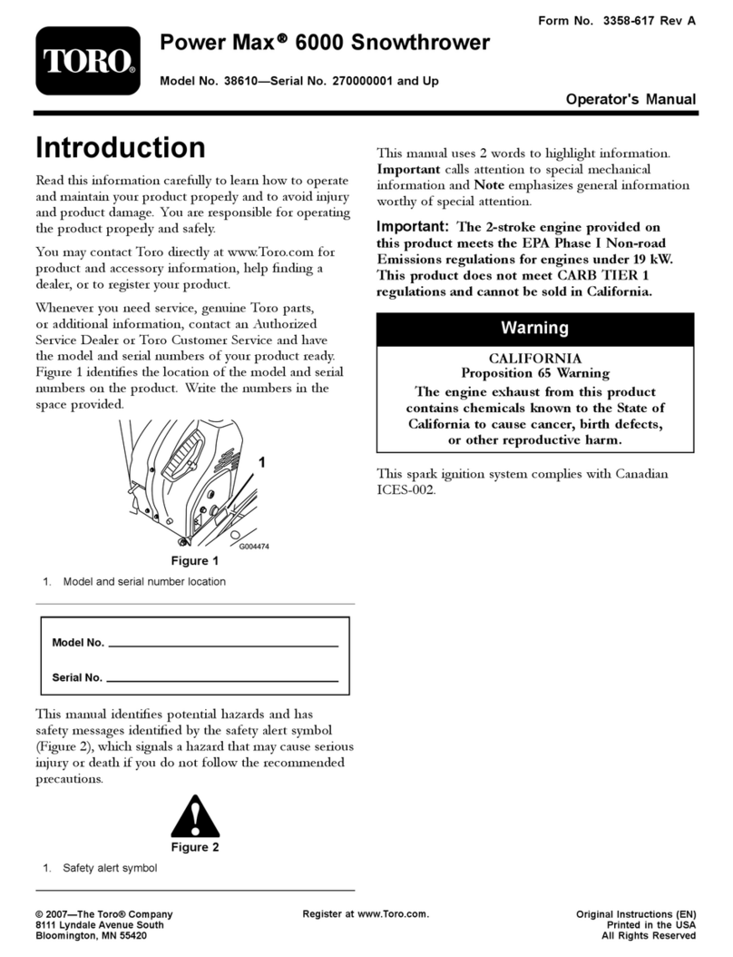 Toro Power Max 6000 User manual