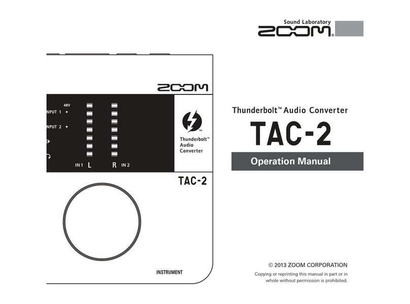 Zoom Thunderbolt TAC-2 Operation manual
