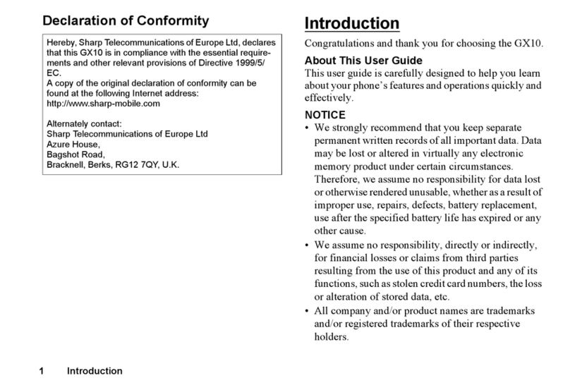 Sharp GX10 User manual