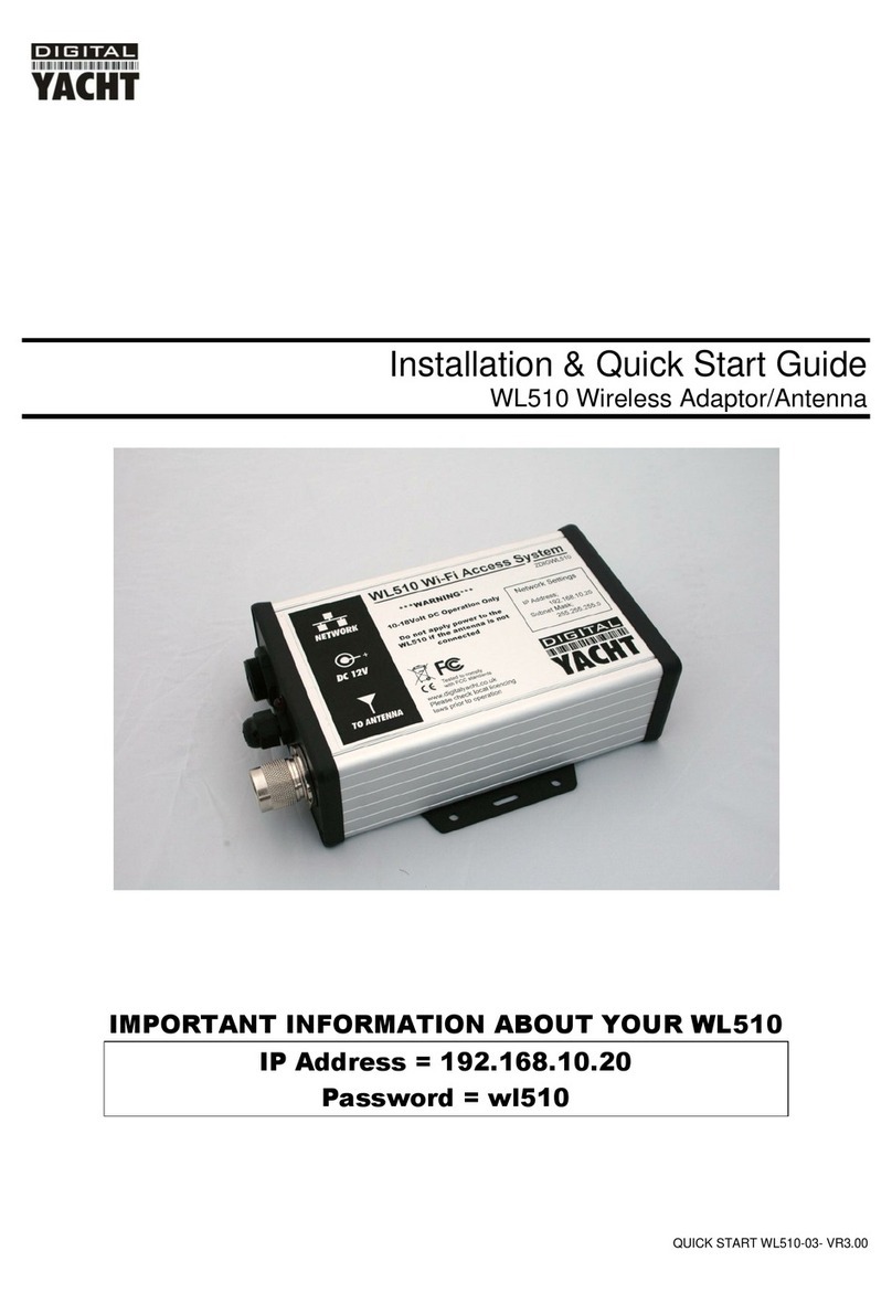 DIGITAL YACHT WL510 Installation & quick start guide