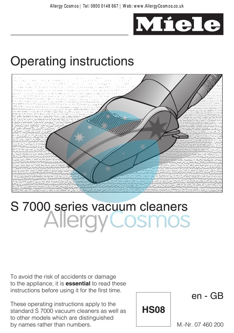 Miele S 7000 series operating instructions Miele S 7000 series operating instructions