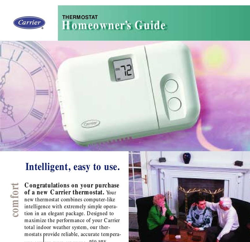 Carrier Thermostat Assembly instructions