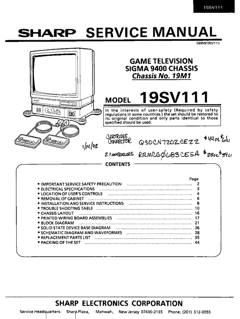 Sharp 19SV111 User manual Sharp 19SV111 User manual