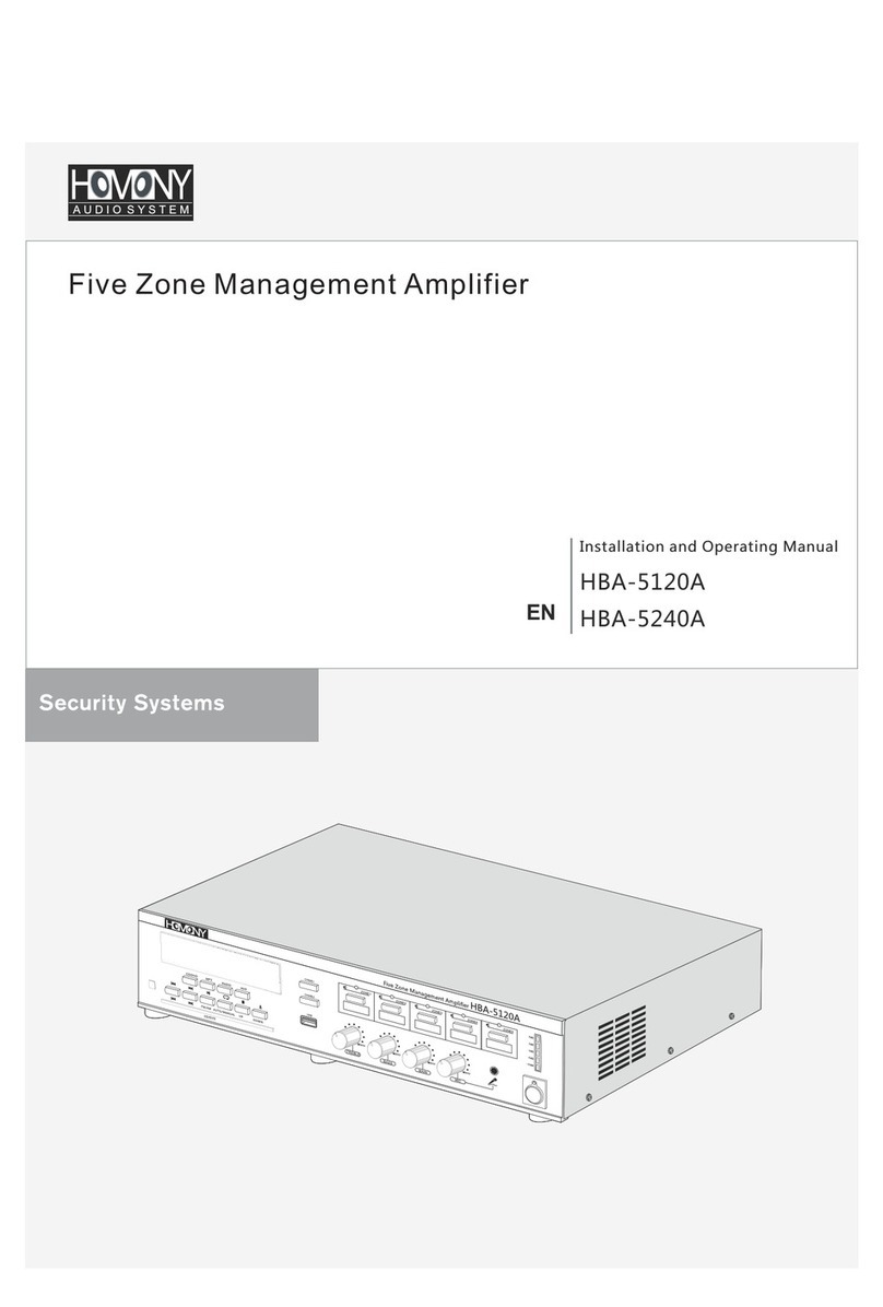 Homony HBA-5120A Installating and operation manual Homony HBA-5120A Installating and operation manual