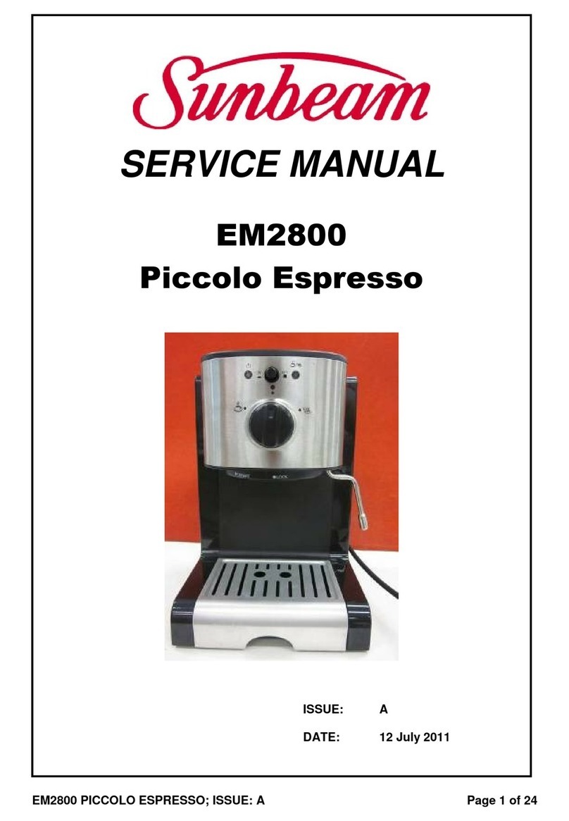 Sunbeam EM2800 Piccolo Espresso User manual