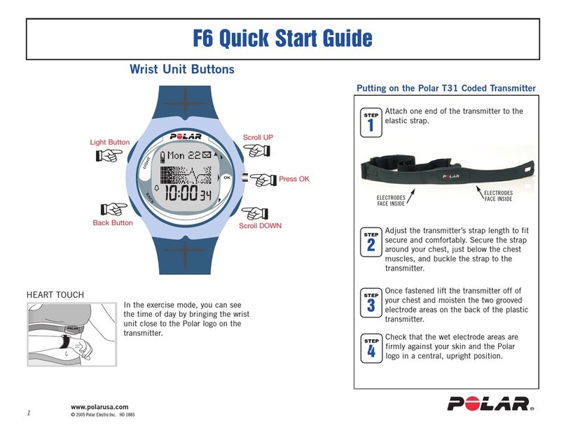 Polar Electro F6 quick start guide