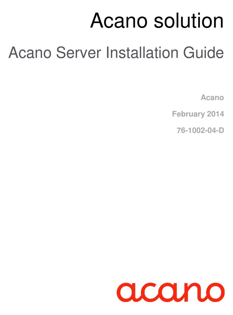 Acano Solution installation guide Acano Solution installation guide
