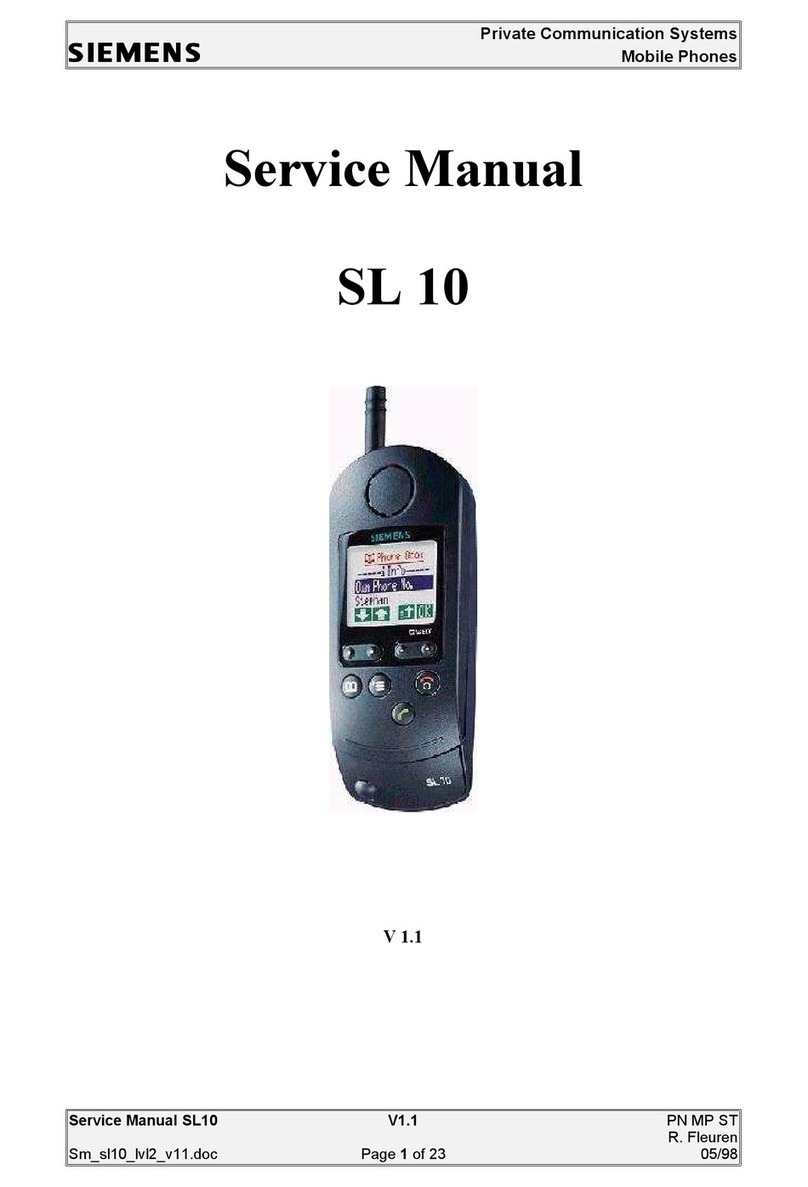 Siemens SL10 User manual Siemens SL10 User manual