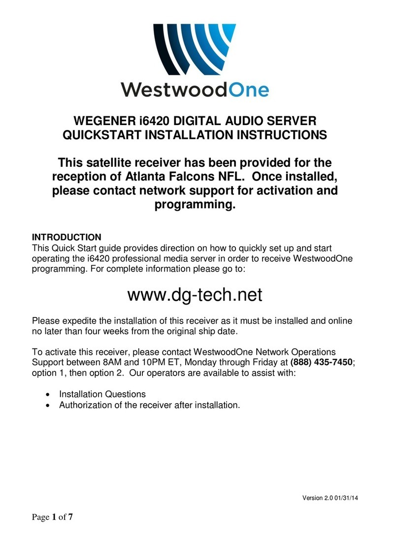 Wegener i6420 Quickstart installation instructions