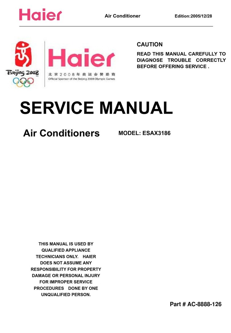 Haier ESAX3186 - 17,000 BTU In-Wall Air... User manual Haier ESAX3186 - 17,000 BTU In-Wall Air... User manual