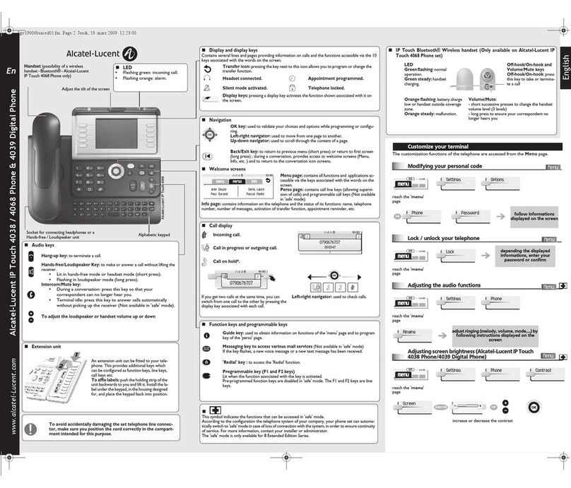 Alcatel-Lucent IP Touch 4068 User manual