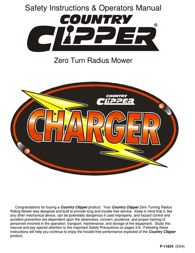 Country Clipper Zero Turn Radius Mower Safety instructions & operator's manual